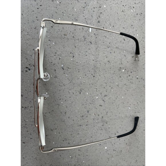 Eyebuydirect Tasker Silver 49-16-140 C2 Aviator Eyeglasses FRAMES ONLY full rim - Picture 2 of 5